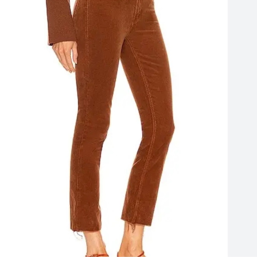 MOTHER Mid Rise Dazzler Ankle Fray in Hopscotch corduroy size 27
